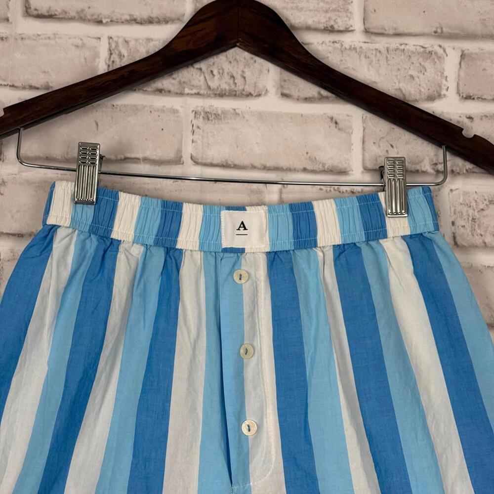 by Anthropologie Women's‎ Size XXS The Wren Boxer Pants Blue White Pajamacore - Picture 2 of 4